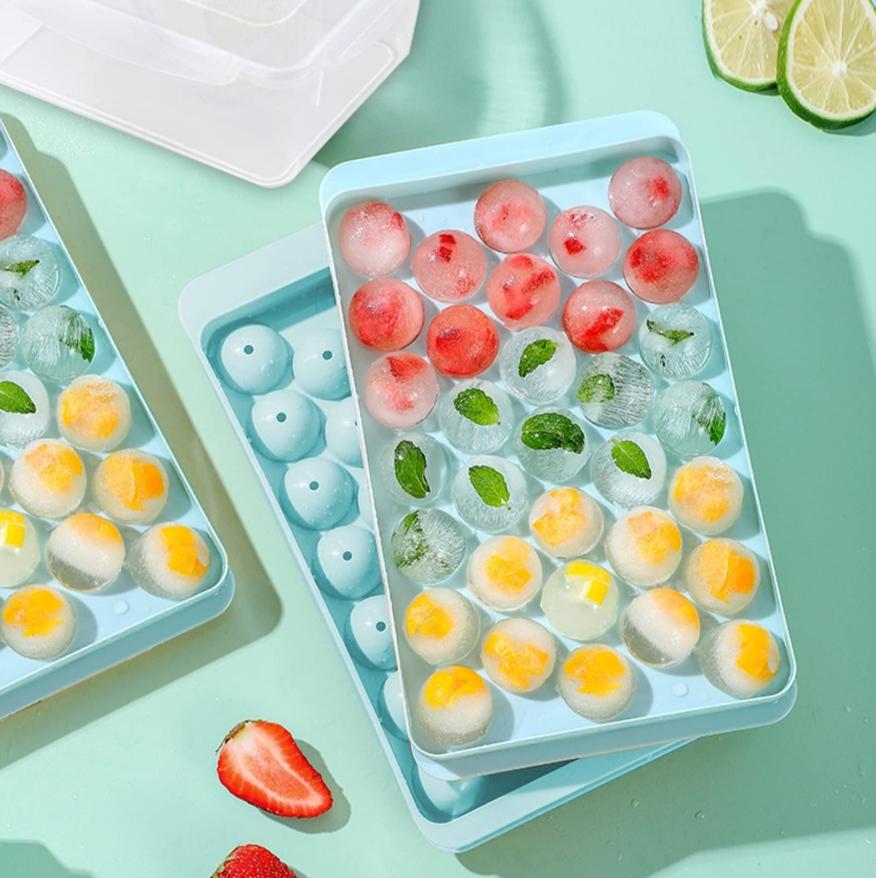 Bakewareind Mini Sphere Ice Cube Plastic Mould, 33 Cavity