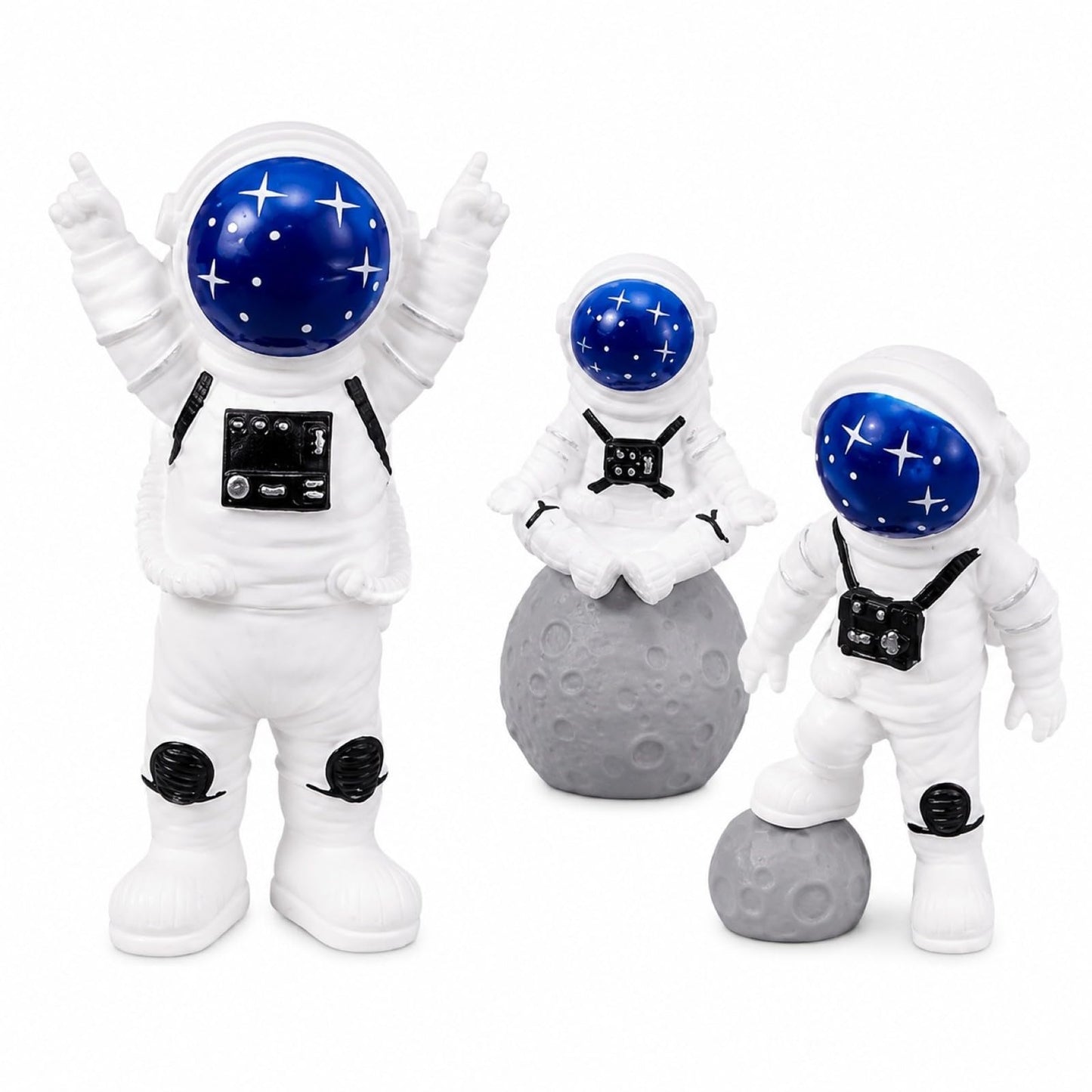Bakewareind Astronaut Figurines Spaceman Cake Toy Topper, 3pcs