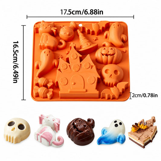Bakewareind Halloween Character Castle Silicone Choocolate Candle Mould