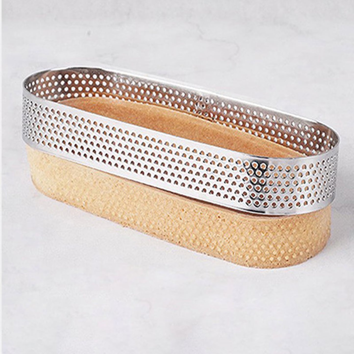 Bakewareind Perforated Oval Tart Ring, 8cm