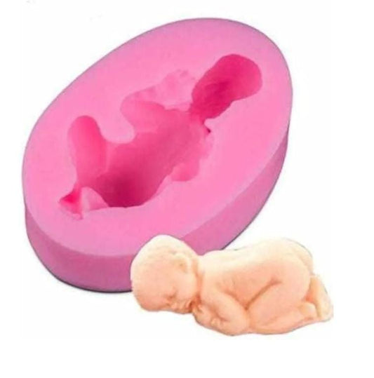 Bakeawreind 3D Sleeping Baby Fondant chocolate Cake Silicone Mould - Bakeware India