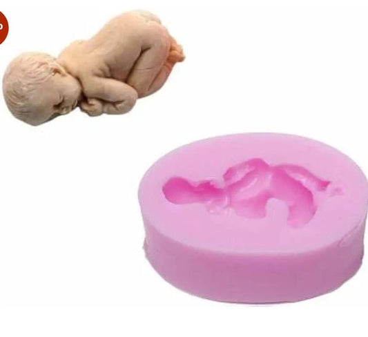 Bakeawreind 3D Sleeping Baby Fondant chocolate Cake Silicone Mould - Bakeware India