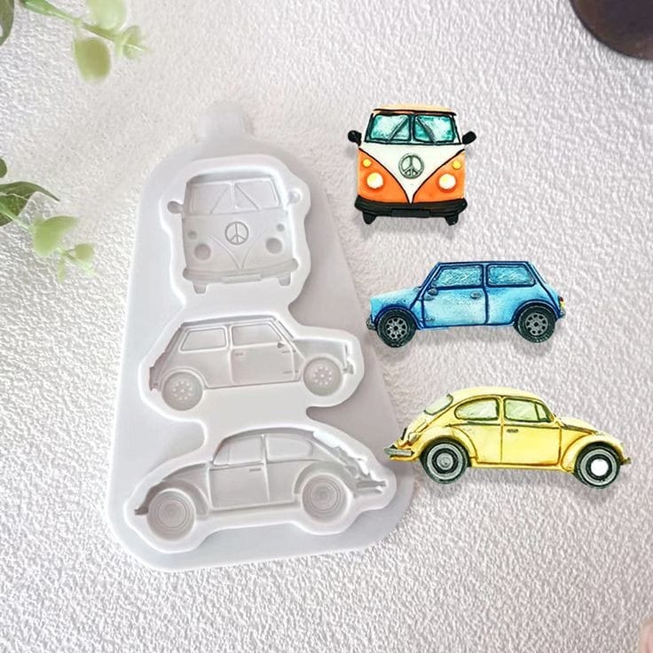 Bakeawreind Car Bus Fondant chocolate Cake Silicone Mould - Bakeware India