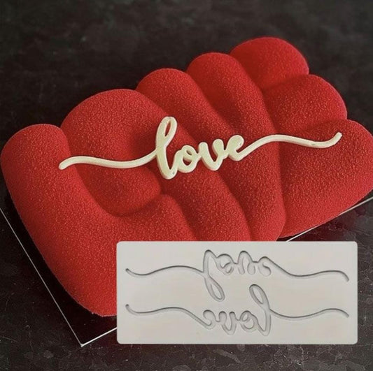 Bakeawreind Love Chocolate Garnish Silicone Mould - Bakeware India