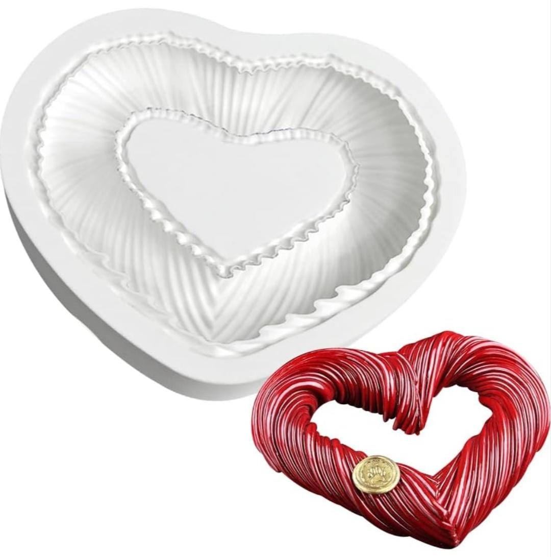 Bakeawreind Love Heartbeat Entremet Mousse Cake Silicone Mould - Bakeware India