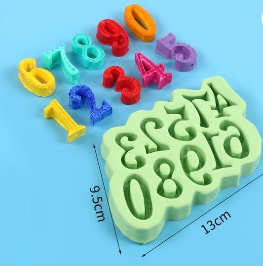 Bakewareind 0 - 9 Number chocolate cake silicone mould - Bakeware India
