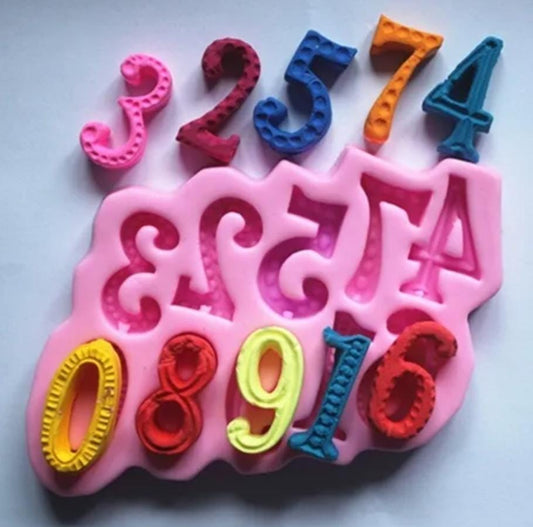 Bakewareind 0 - 9 Number chocolate cake silicone mould - Bakeware India