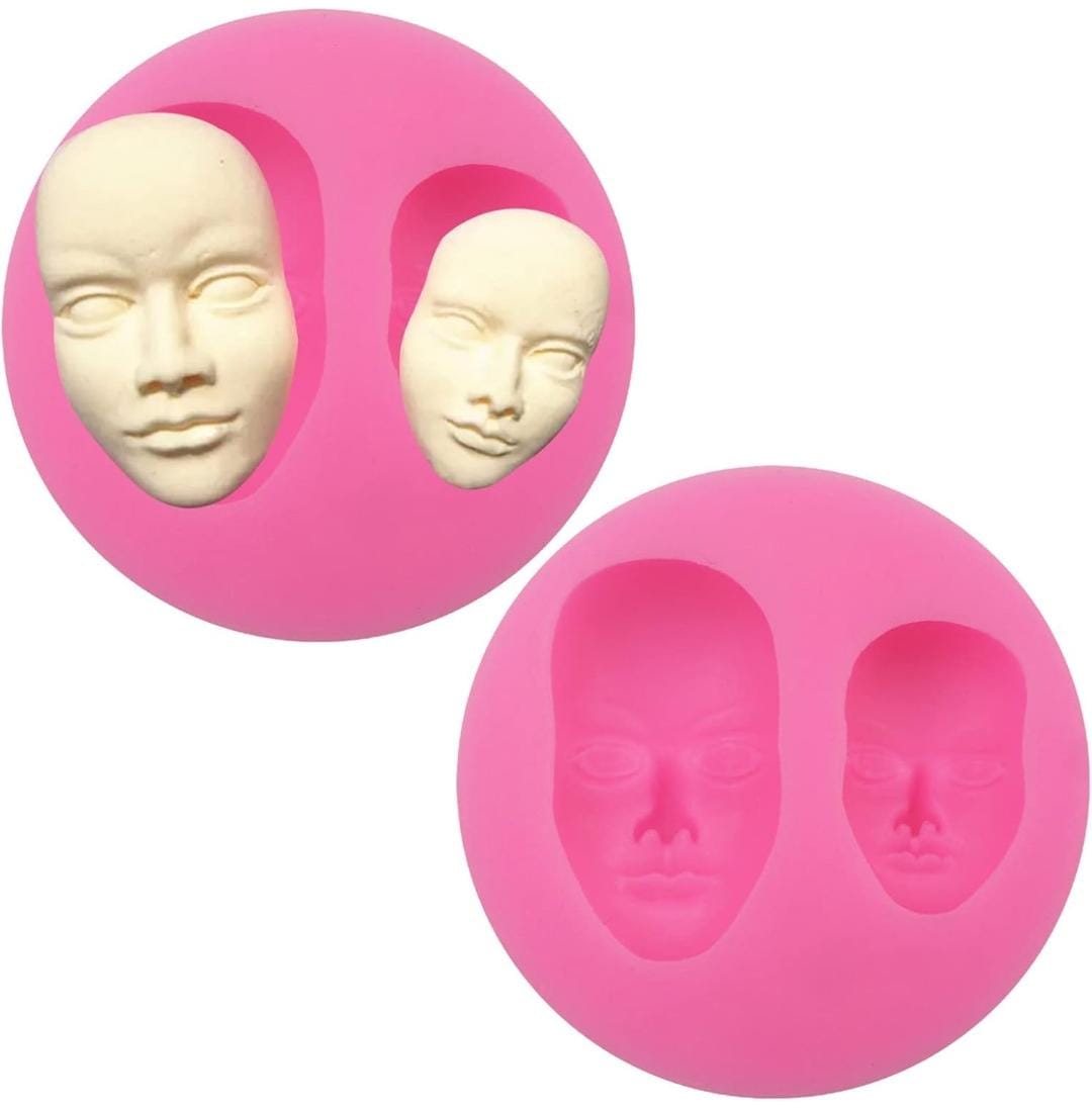Bakewareind 2 in 1 Human Face Silicone Faces - Bakeware India