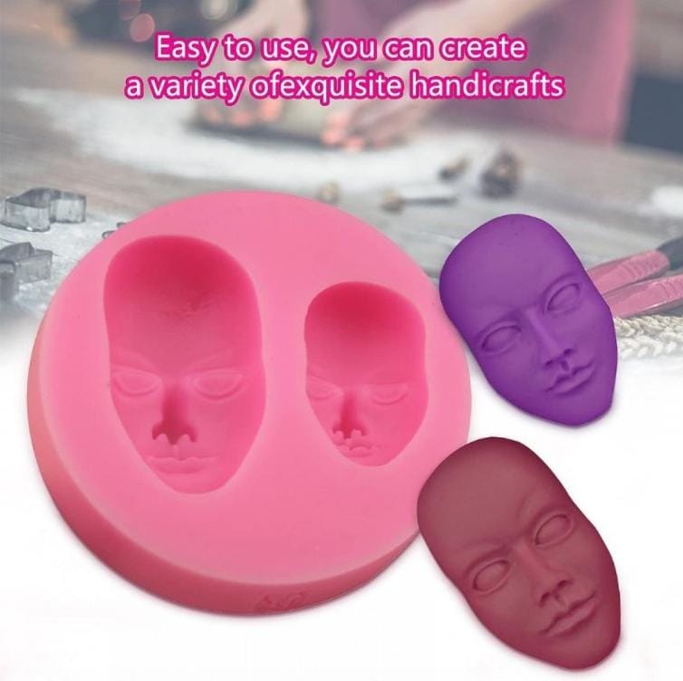 Bakewareind 2 in 1 Human Face Silicone Faces - Bakeware India