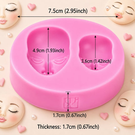 Bakewareind 2 in 1 Human Face Silicone Fondant Cake Mould - Bakeware India