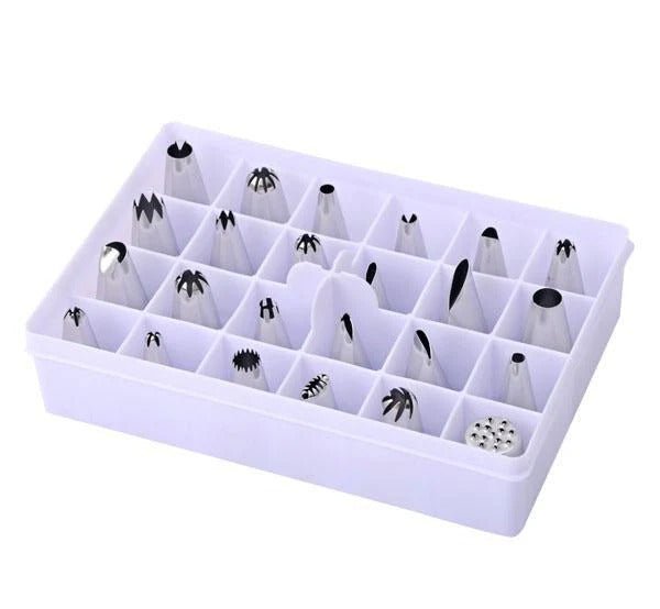 Bakewareind 24 PCS Stainless Steel Cake Icing Nozzle Set - Bakeware India