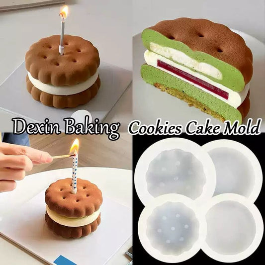 Bakewareind 3 IN 1 Cookie Biscuit Mousse Cake Silicone Mould - Bakeware India