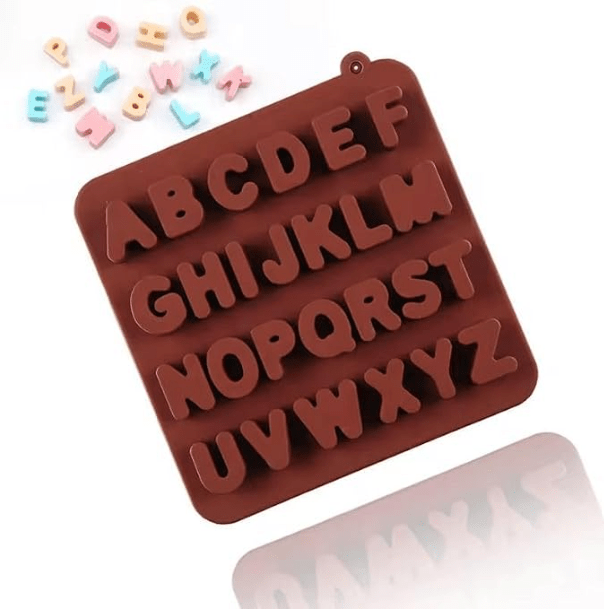 Bakewareind 3D Alphabet Letter Fondant Chocolate Silicone Mould - Bakeware India