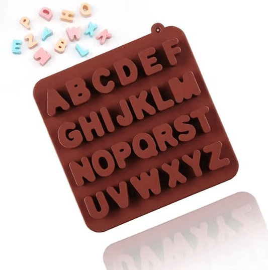 Bakewareind 3D Alphabet Letter Fondant Chocolate Silicone Mould - Bakeware India