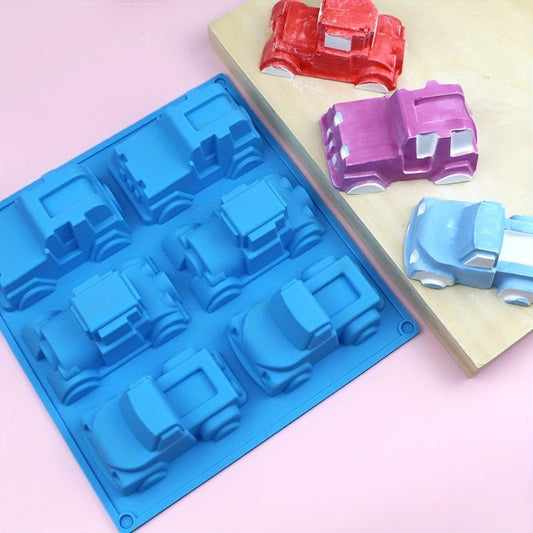 Bakewareind 3D Car Truck Cake Chocolate Silicone Mould, 6 cavity - Bakeware India