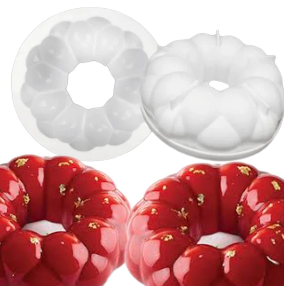 Bakewareind 3D Chiffon Entremet Cake Silicone Mould - Bakeware India