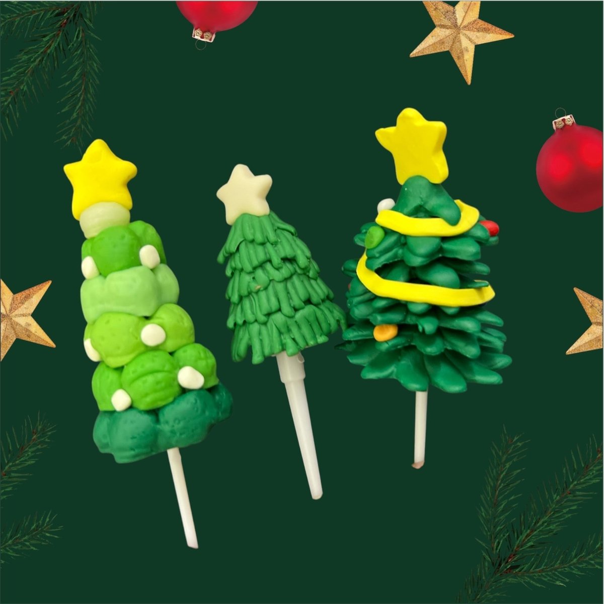 Bakewareind 3D Christmas Tree Cake Decoration Cake Topper (select design) - Bakeware India