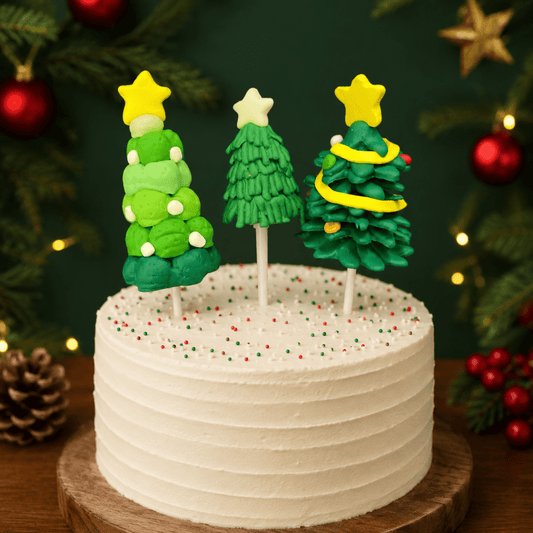 Bakewareind 3D Christmas Tree Cake Decoration Cake Topper (select design) - Bakeware India
