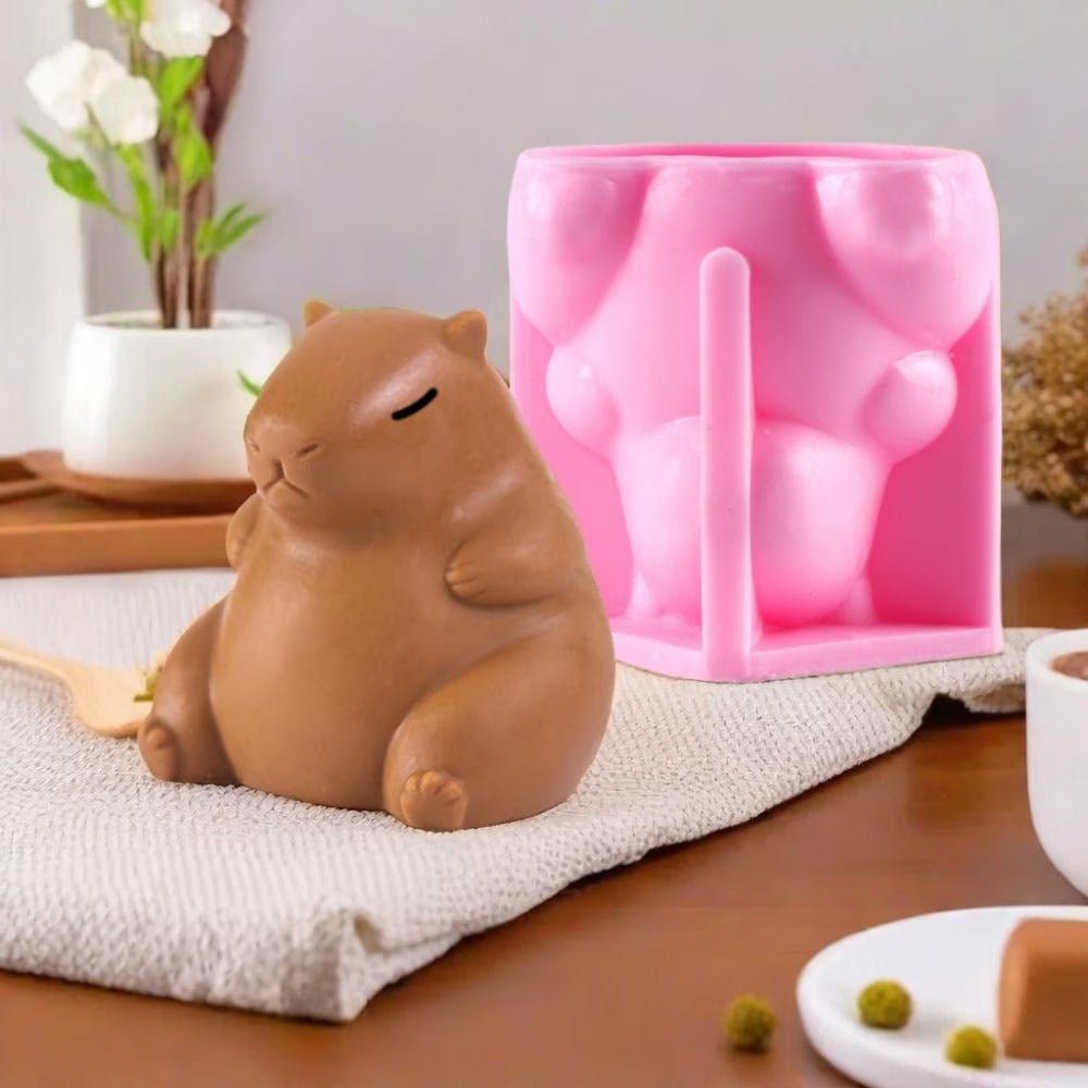 Bakewareind 3D Cute Capybara Jelly Pudding Silicone Fondant Mousse Cake Mould - Bakeware India
