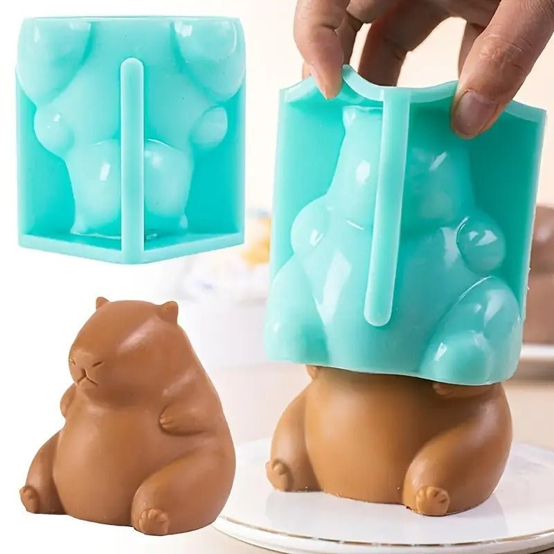Bakewareind 3D Cute Capybara Jelly Pudding Silicone Fondant Mousse Cake Mould - Bakeware India