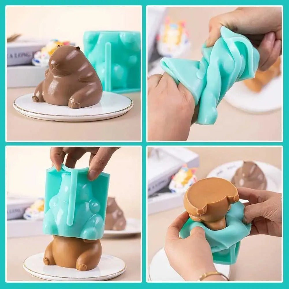 Bakewareind 3D Cute Capybara Jelly Pudding Silicone Fondant Mousse Cake Mould - Bakeware India
