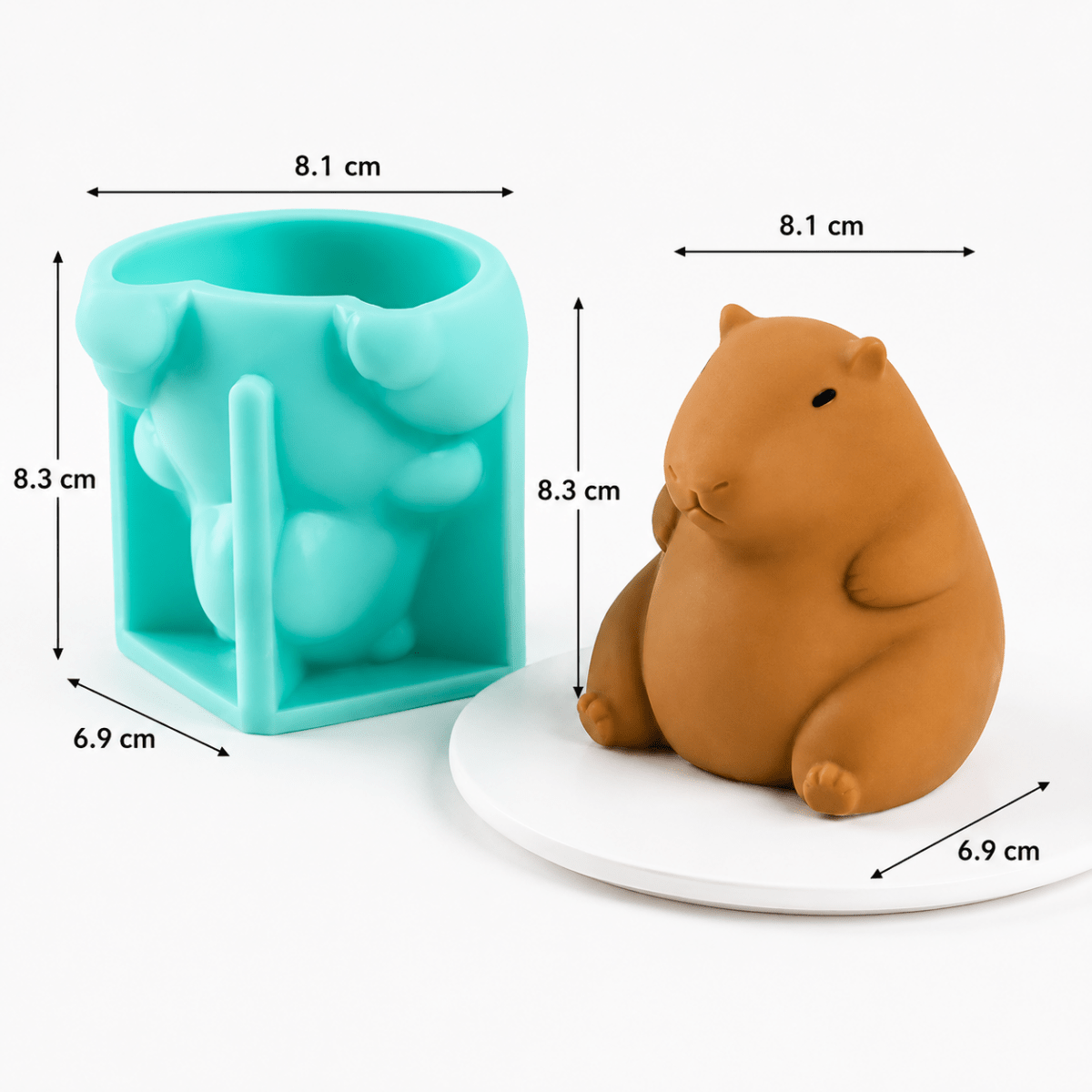 Bakewareind 3D Cute Capybara Jelly Pudding Silicone Fondant Mousse Cake Mould - Bakeware India