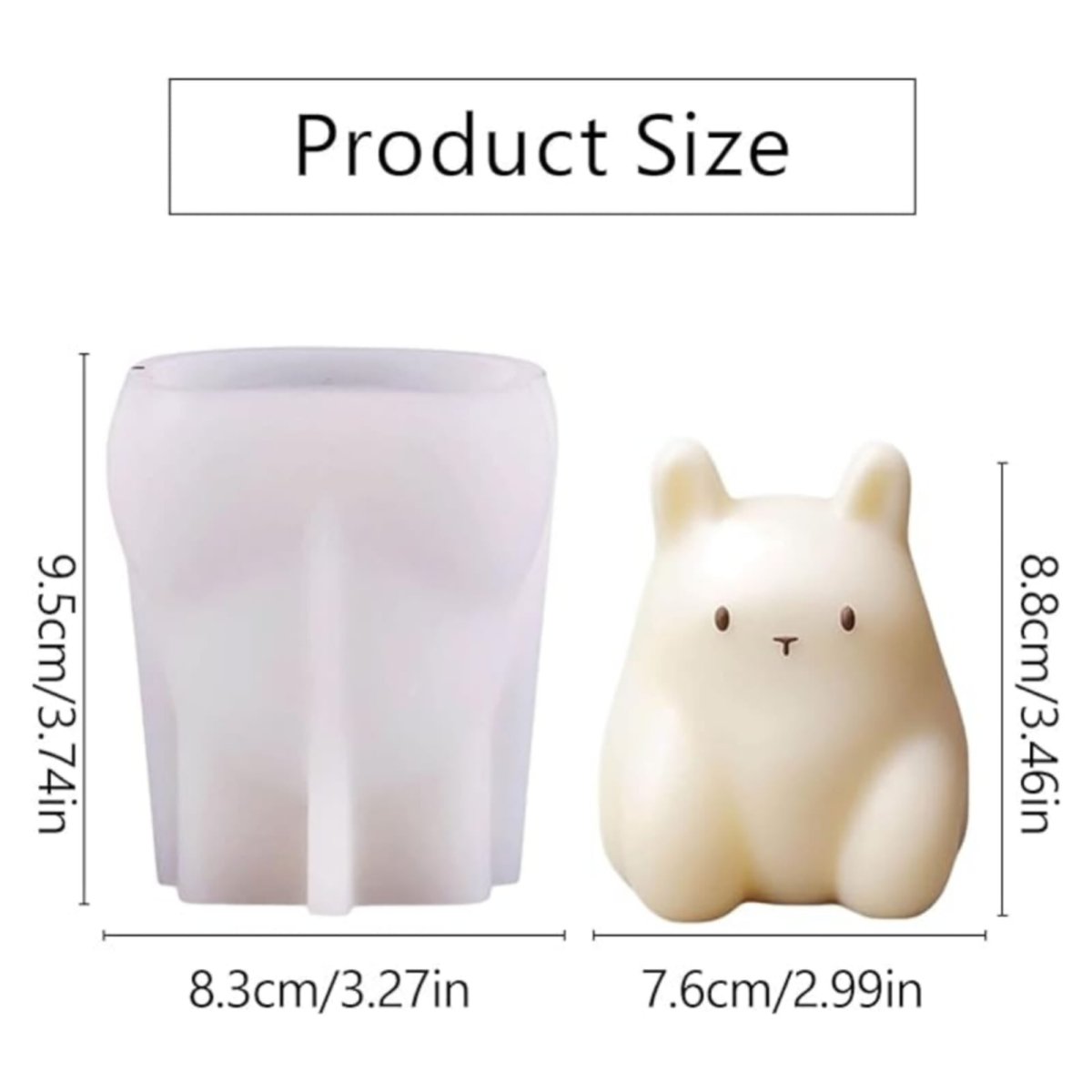 Bakewareind 3D Cute Rabbit Animal Jelly Pudding Silicone Fondant Mousse Cake Mould - Bakeware India