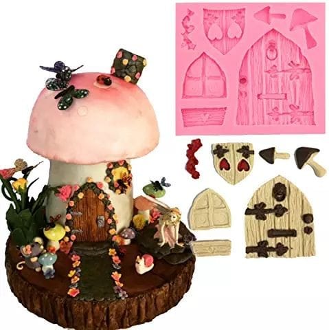 Bakewareind 3D Fairy House Door Silicone Fondant Mould Cake Decorating Chocolate - Bakeware India