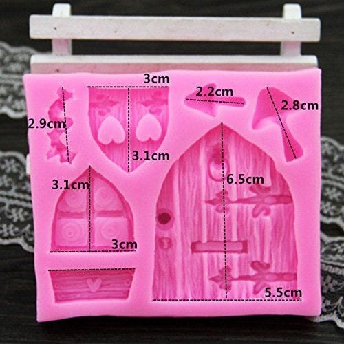 Bakewareind 3D Fairy House Door Silicone Fondant Mould Cake Decorating Chocolate - Bakeware India