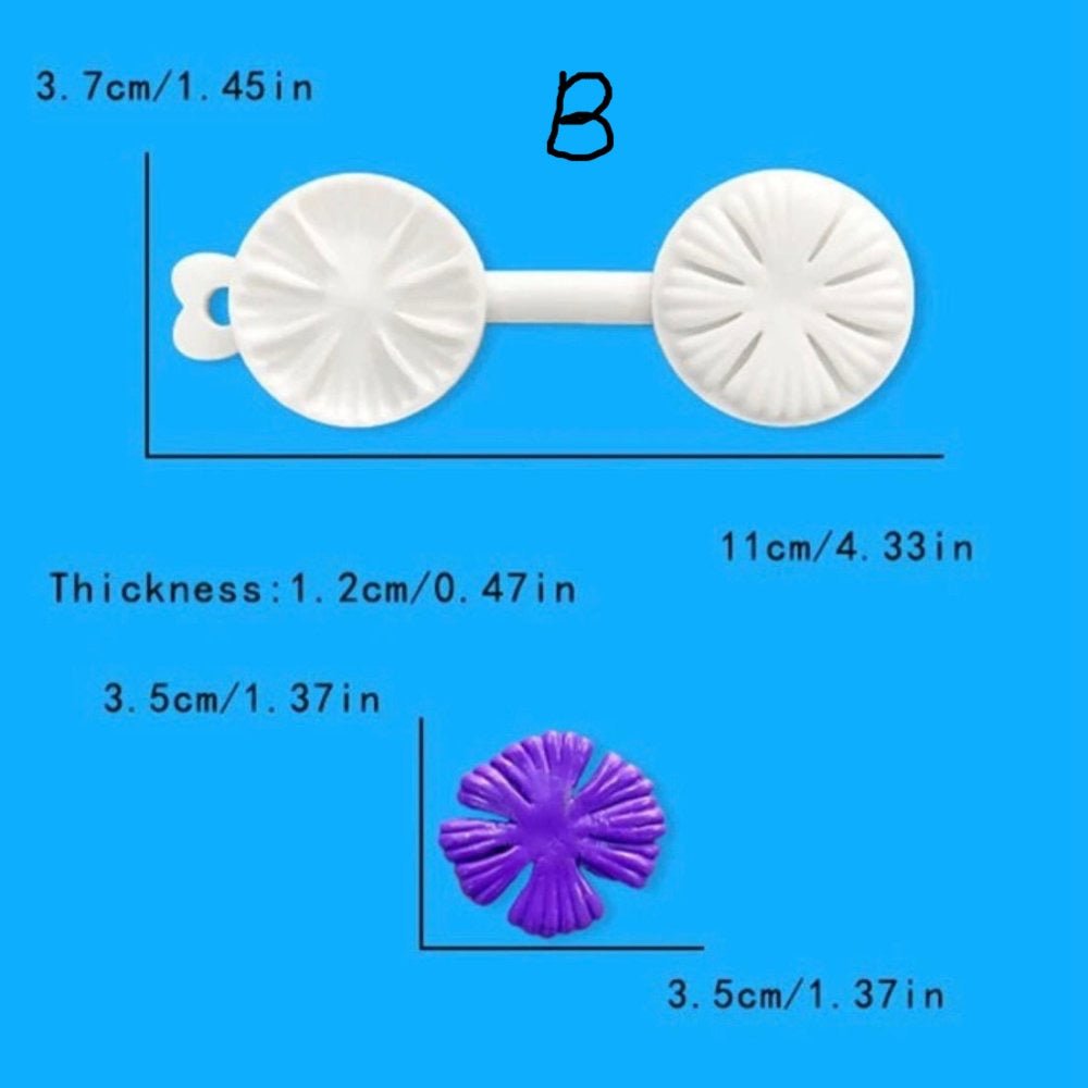 Bakewareind 3D Flower Double sided petal Veiner Cake Fondant Silicone Mould - Bakeware India