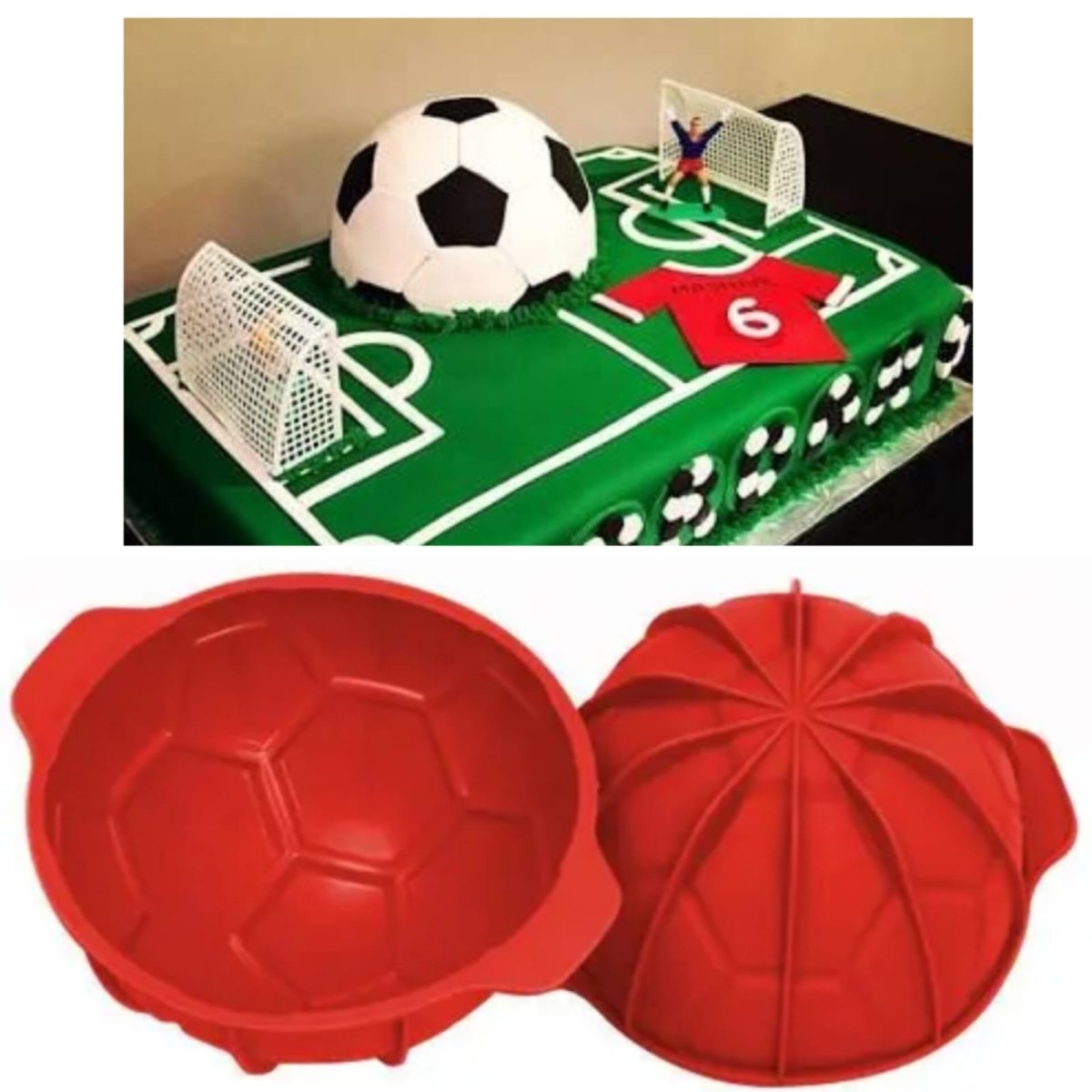 Bakewareind 3D Football Cake Silicone Mould - Bakeware India