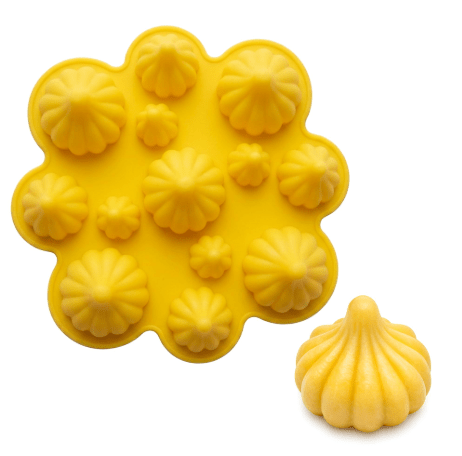 Bakewareind 3D Modak Silicone Chocolate Mould, 13 Cavity - Bakeware India