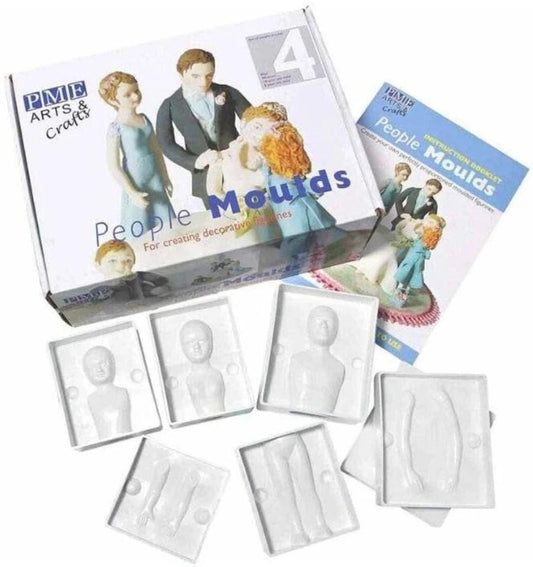 Bakewareind 3D People Mould Family Figure Fondant Decorating Mould Set - Bakeware India