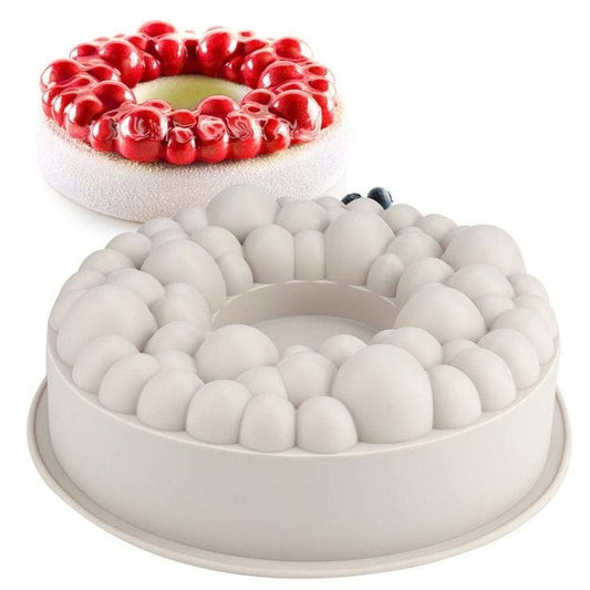 Bakewareind 3D Round Cherry Bubble Entremets Cake Silicone Moulds - Bakeware India