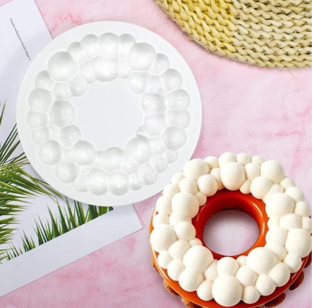 Bakewareind 3D Round Cherry Bubble Entremets Cake Silicone Moulds - Bakeware India