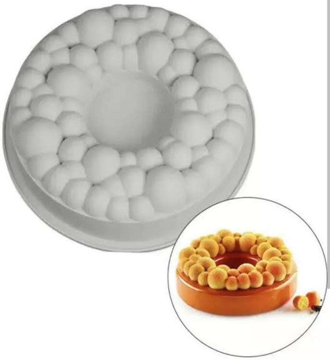Bakewareind 3D Round Cherry Bubble Entremets Cake Silicone Moulds - Bakeware India