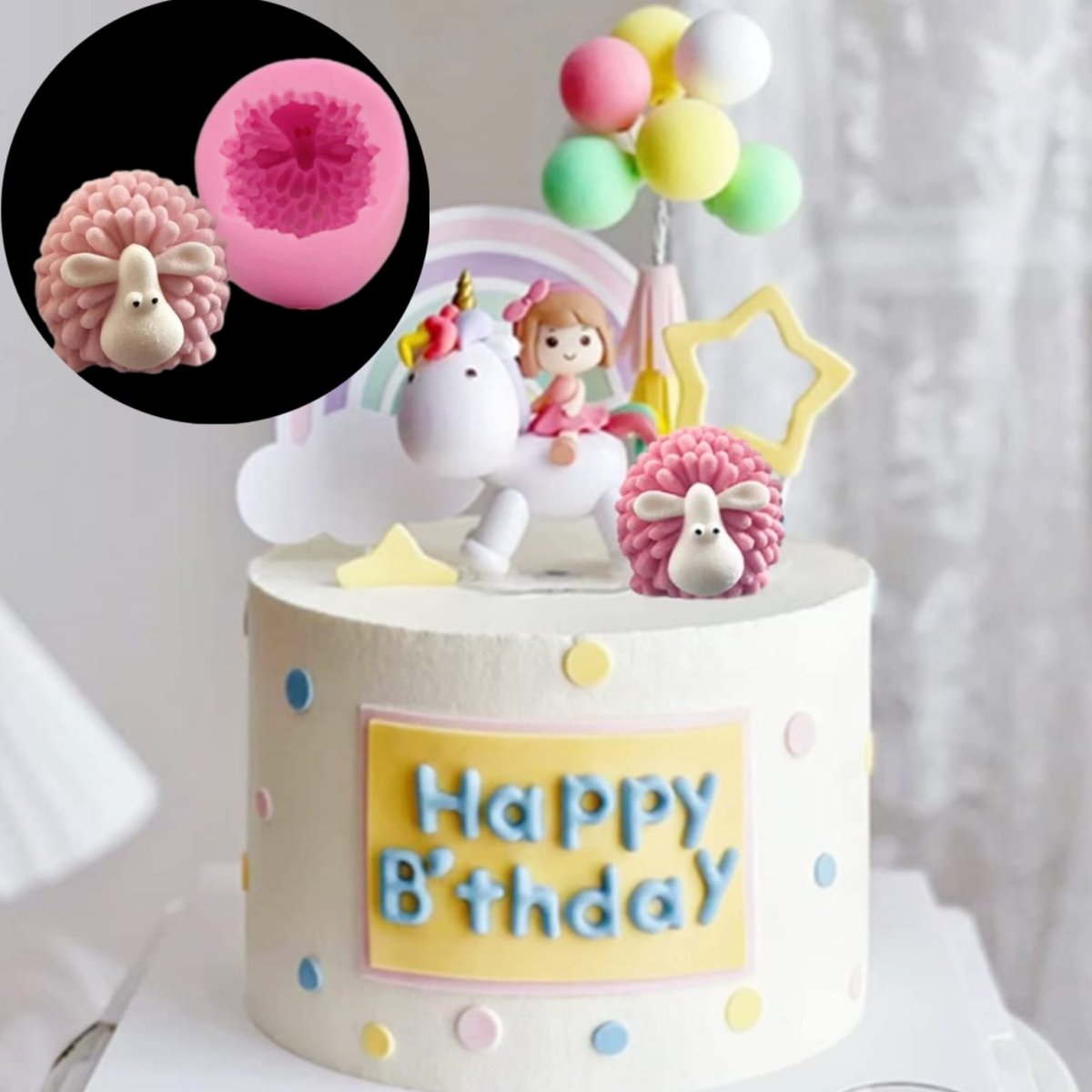 Bakewareind 3D Sheep Candle Fondant Silicone Mould - Bakeware India