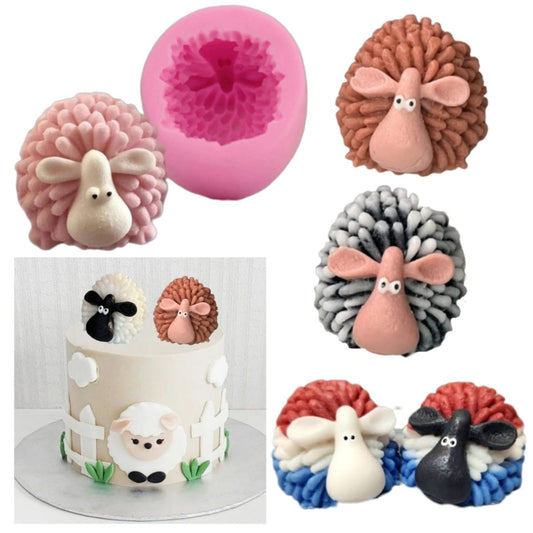 Bakewareind 3D Sheep Candle Fondant Silicone Mould - Bakeware India