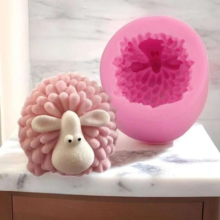 Bakewareind 3D Sheep Candle Fondant Silicone Mould - Bakeware India