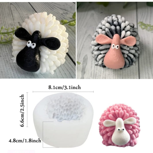 Bakewareind 3D Sheep Candle Fondant Silicone Mould - Bakeware India