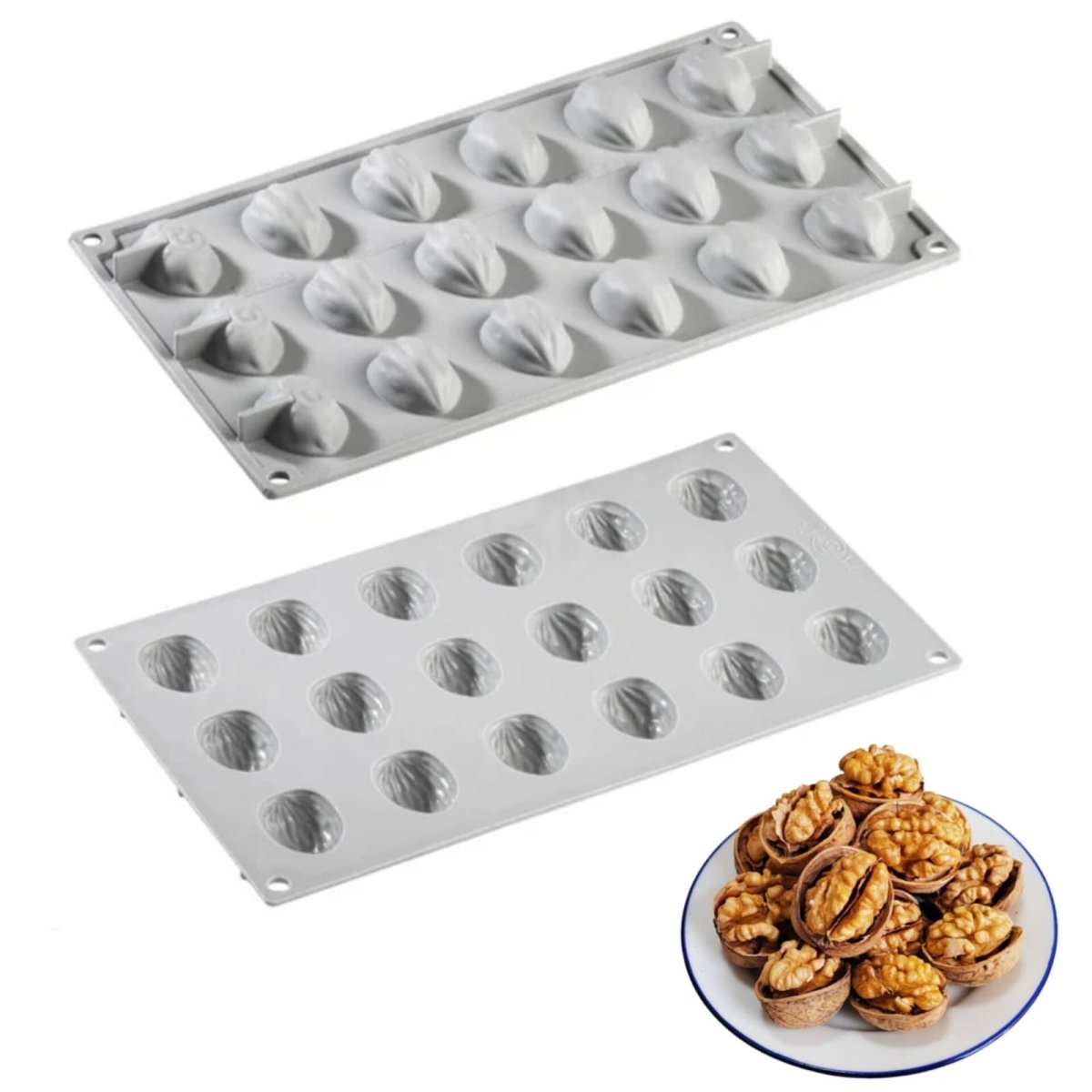 Bakewareind 3D Walnut Nutshell Gourmand Mousse Cake Mould - Bakeware India