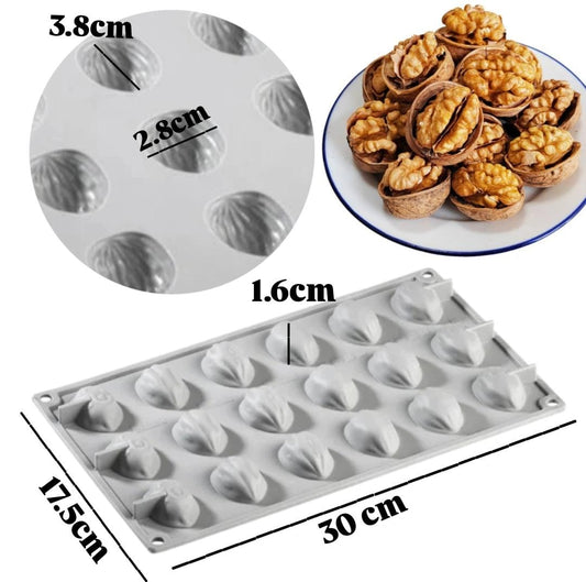 Bakewareind 3D Walnut Nutshell Gourmand Mousse Cake Mould - Bakeware India