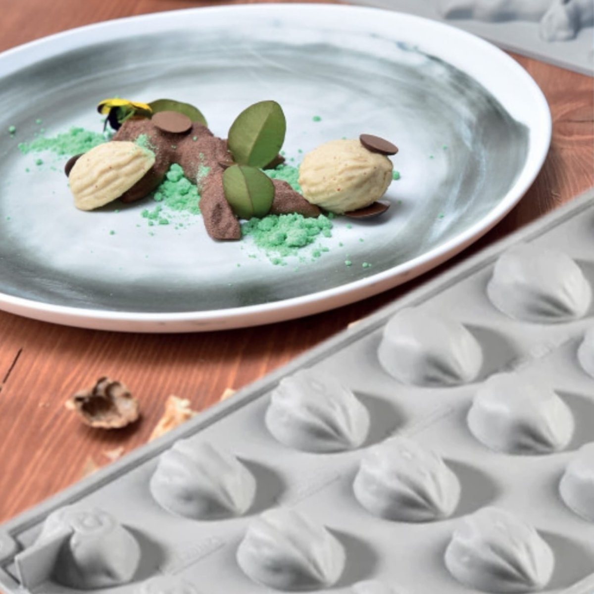 Bakewareind 3D Walnut Nutshell Gourmand Mousse Cake Mould - Bakeware India