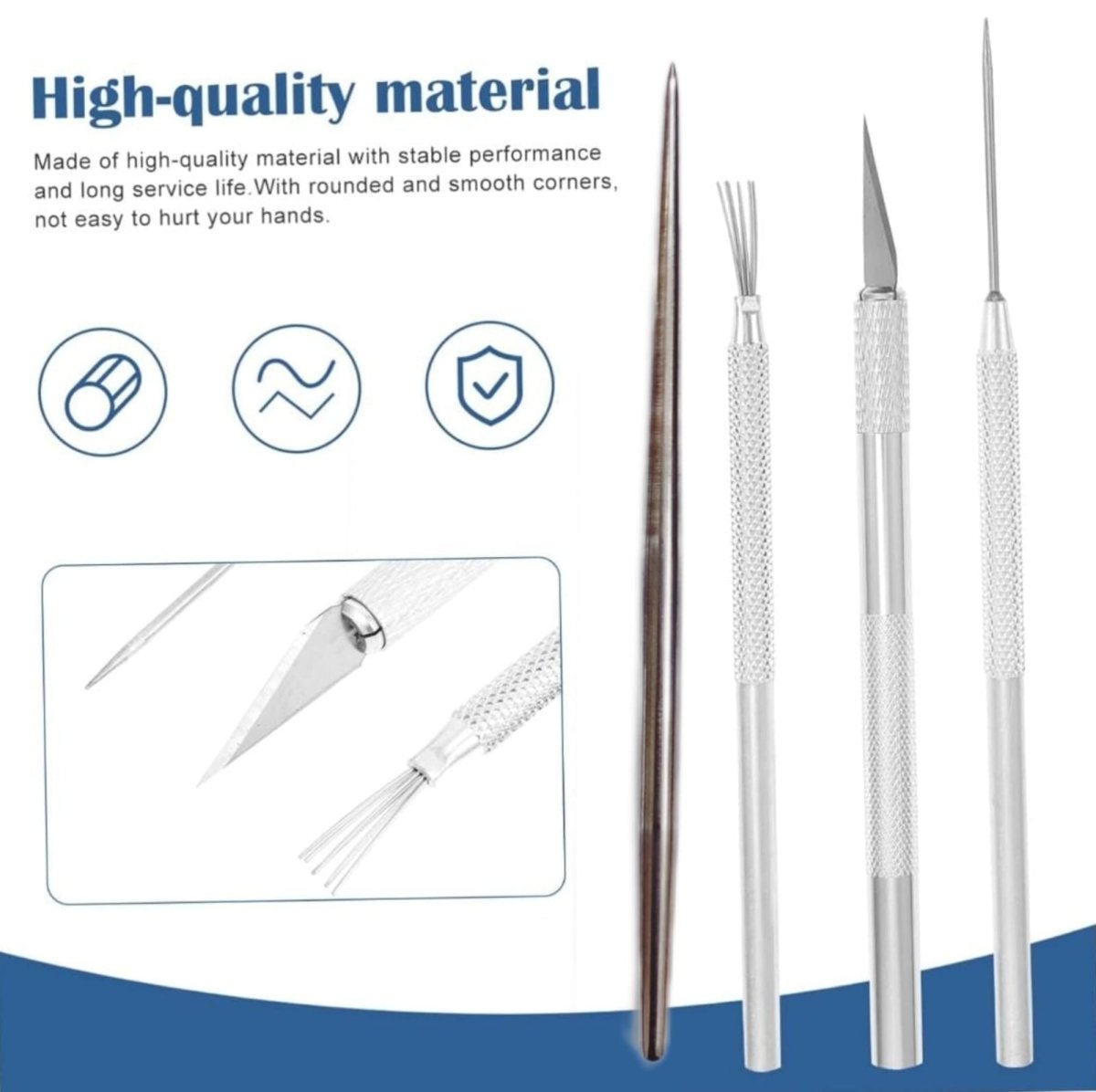 Bakewareind 4 IN 1 Needle Tools Craft Fondant Tools - Bakeware India