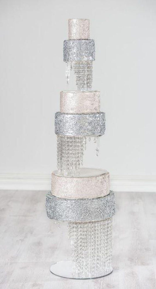 Bakewareind Acrylic cake stand with crystals and lights - Bakeware India