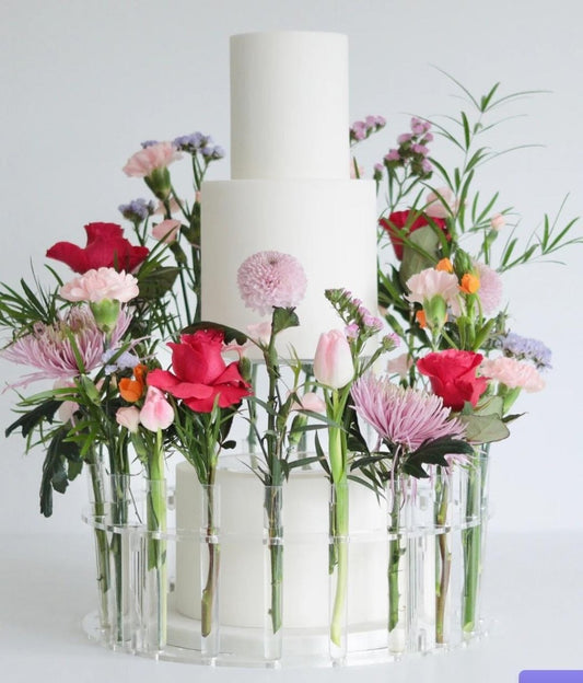 Bakewareind Acrylic Flower Crown Cake Stand - Bakeware India