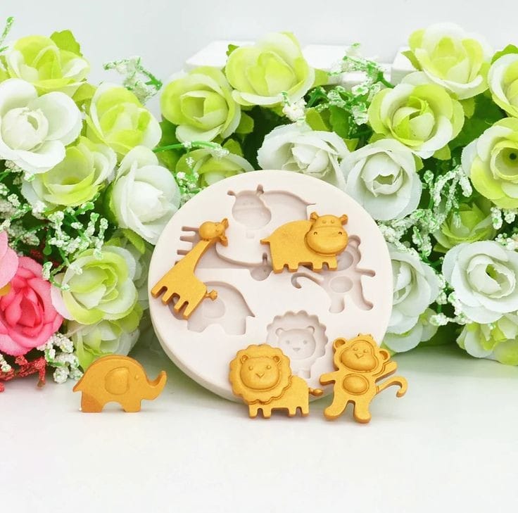 Bakewareind African Animal Fondant Chocolate Silicone Mould - Bakeware India