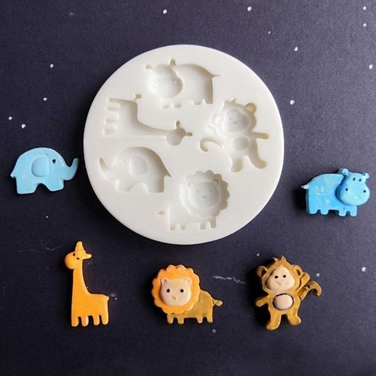 Bakewareind African Animal Fondant Chocolate Silicone Mould - Bakeware India