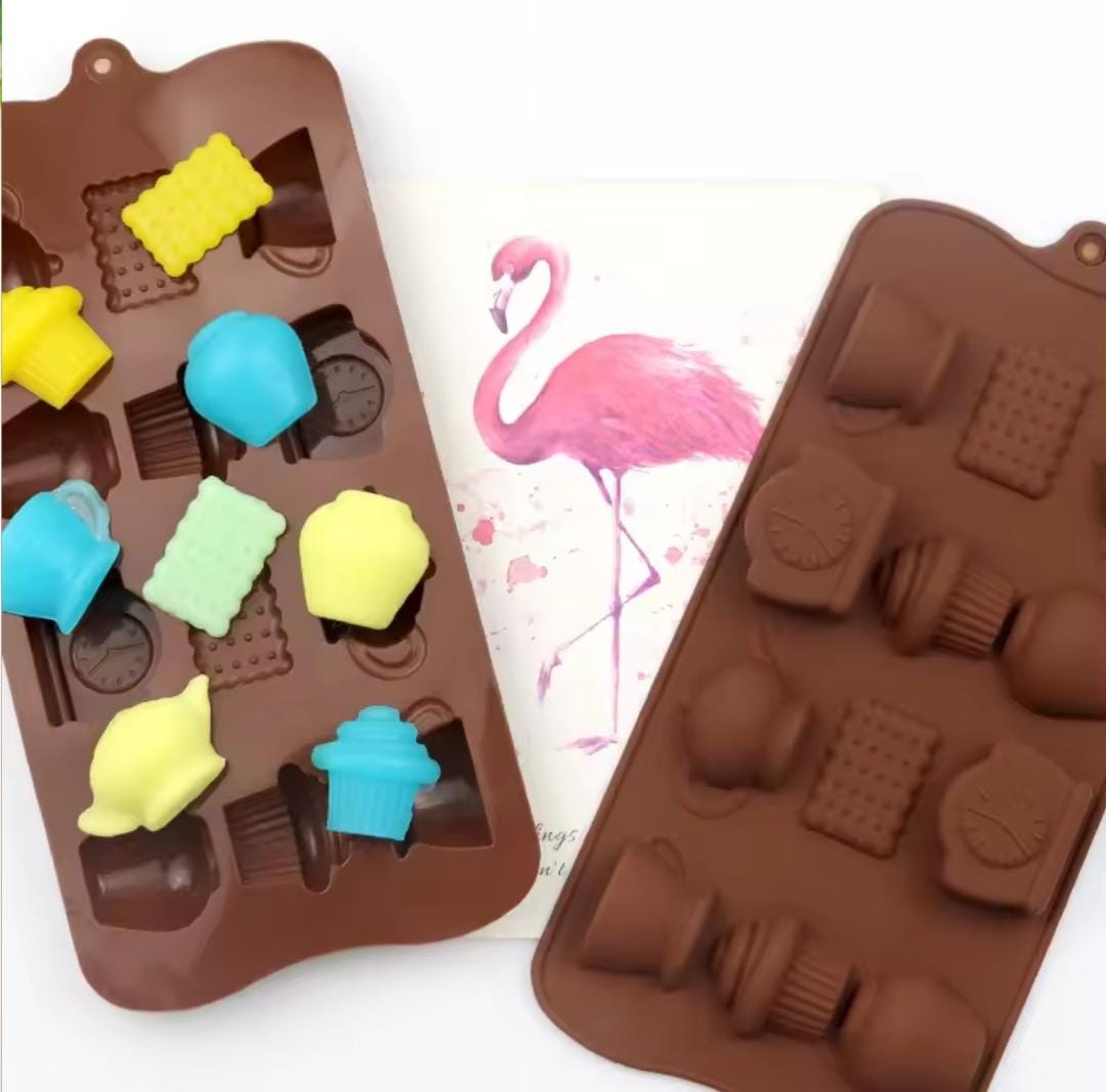 Bakewareind Afternoon Tea Teapot Coffee Cup Biscuit Chocolate Silicone Mould - Bakeware India