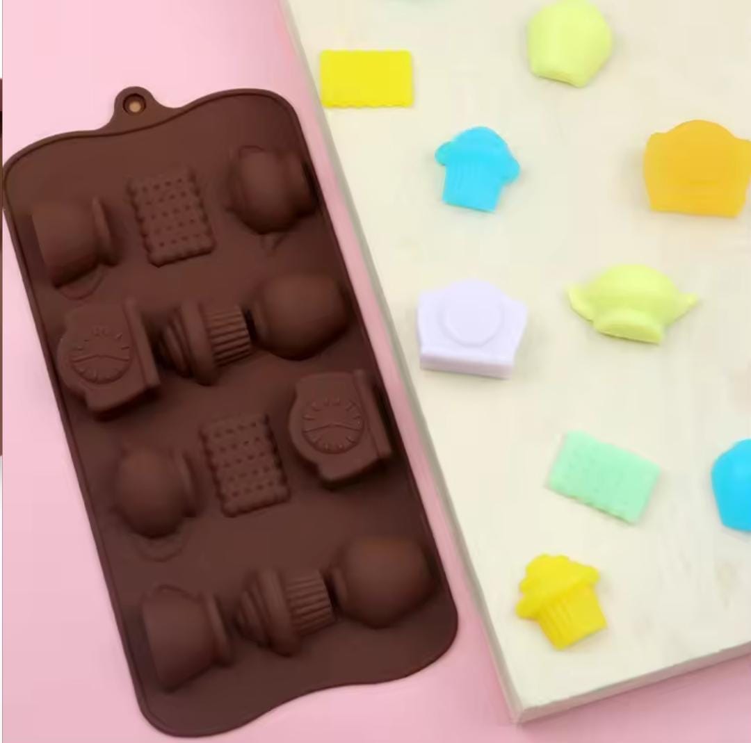 Bakewareind Afternoon Tea Teapot Coffee Cup Biscuit Chocolate Silicone Mould - Bakeware India